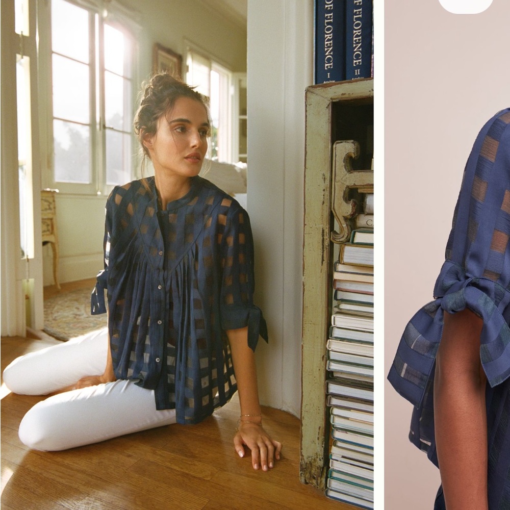 Anthropologie Windowpane Buttondown New without tags
